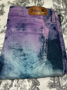 Allen B. By Allen Schwartz  Purple and Blue Tie-Dye Jeans
